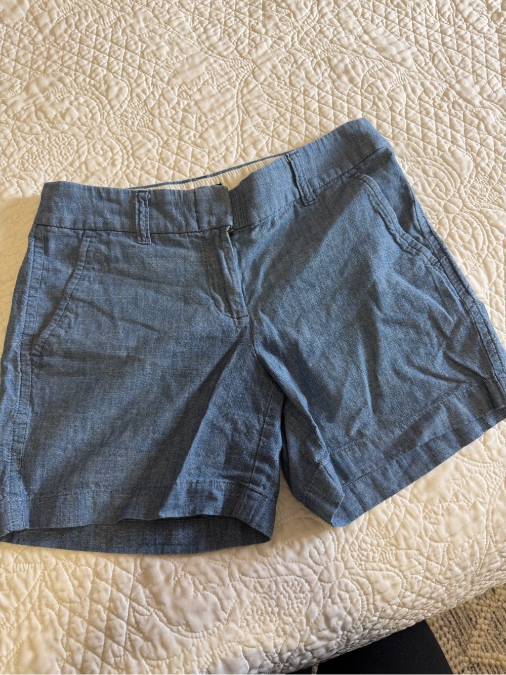 J. Crew Women's Chambray Blue Tailored Shorts